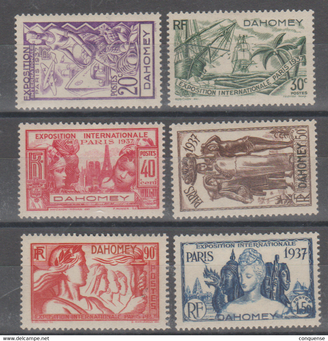 DAHOMEY   1937  *   MN  YVERT    103\08 - BUENOS - ESPOSICION - DE  PARIS - 1937 Exposition Internationale De Paris