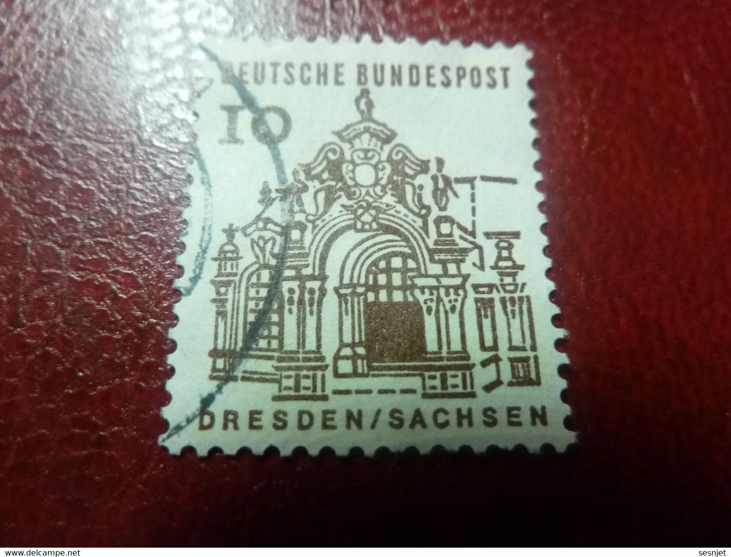 Deutsche Bundespost - Dresden - Sachsen - Val 10 - Olive - Oblitéré - Année 1980 - - Gebraucht