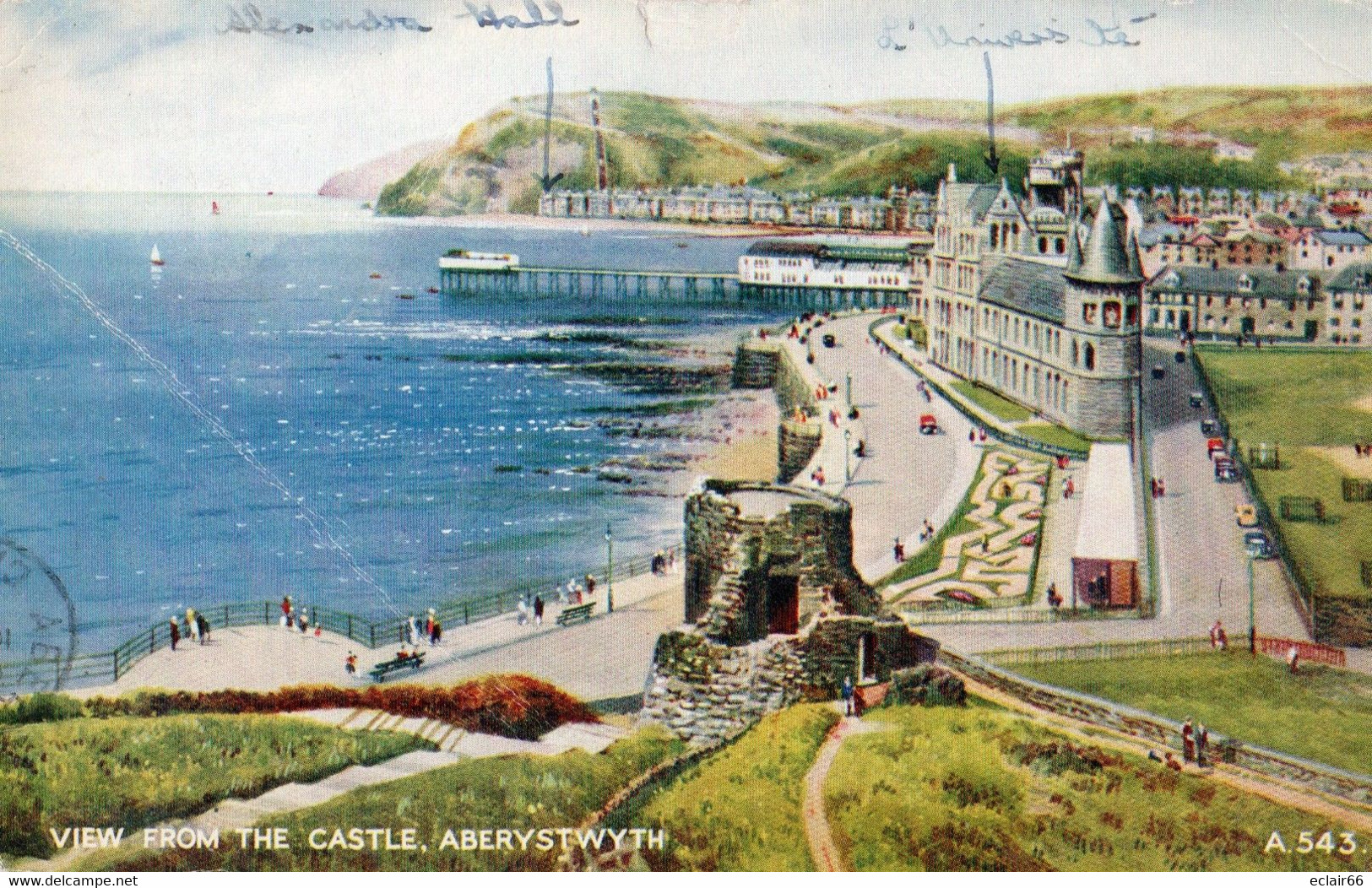 ABERYSTWYTH 814 VIEW FROM THE CASTLE  CPA Année1959  état Correct - Cardiganshire