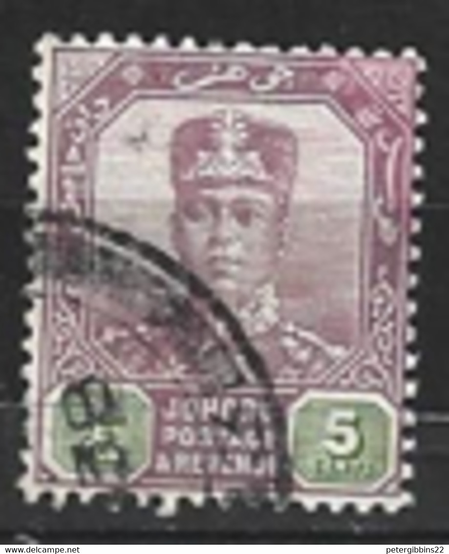 Malaysia  Johore  1922  SG  109  5c  Script  Fine Used - Johore