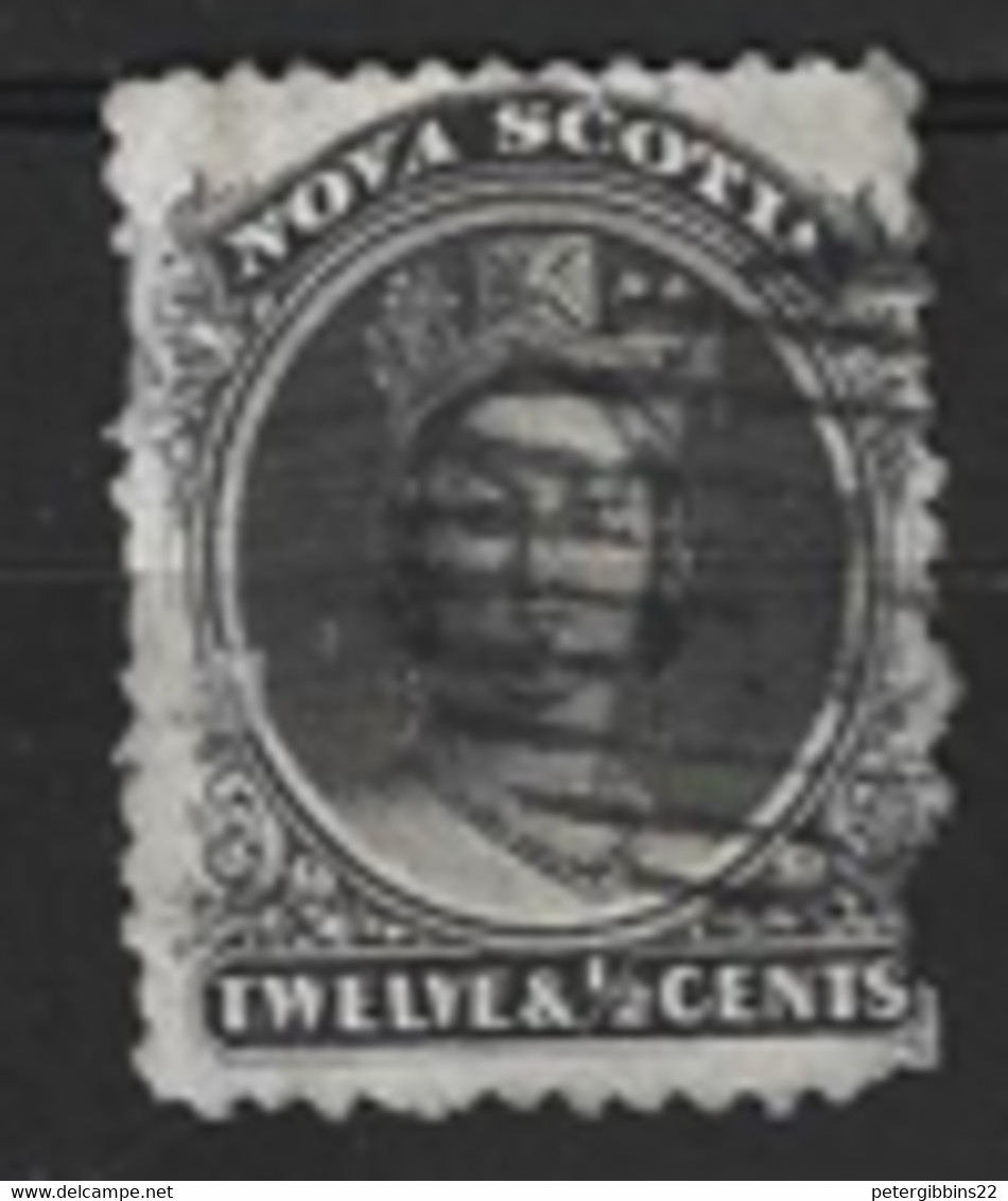 Nova Scotia   1860   SG  29    12,1/2c  Mounted Mint  Several Missing Perfss - Used Stamps