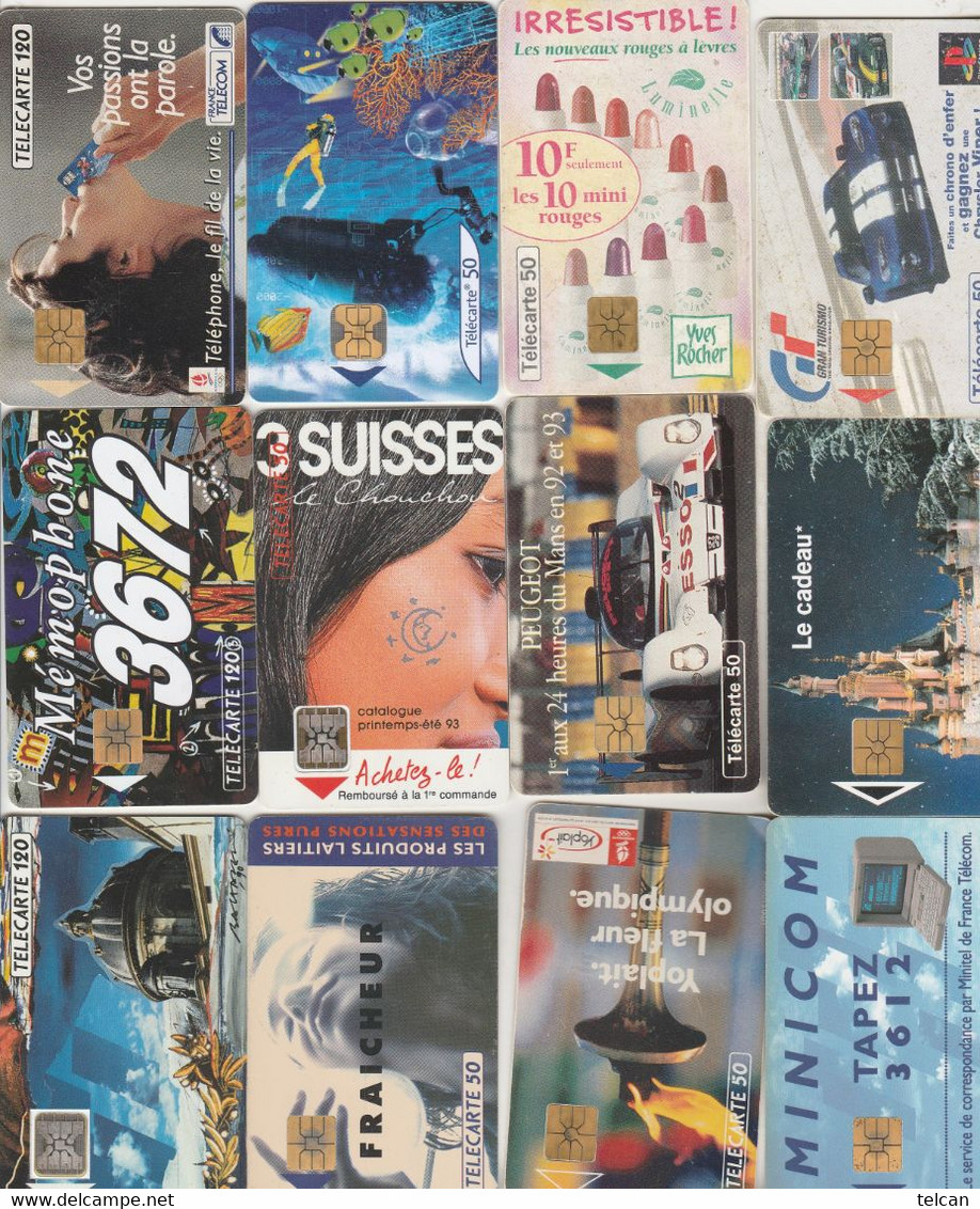 COLLECTION DE 500 CARTES PUBLIQUES FRANCAISES DIFFERENTES TBE  1987.2009  42 scans