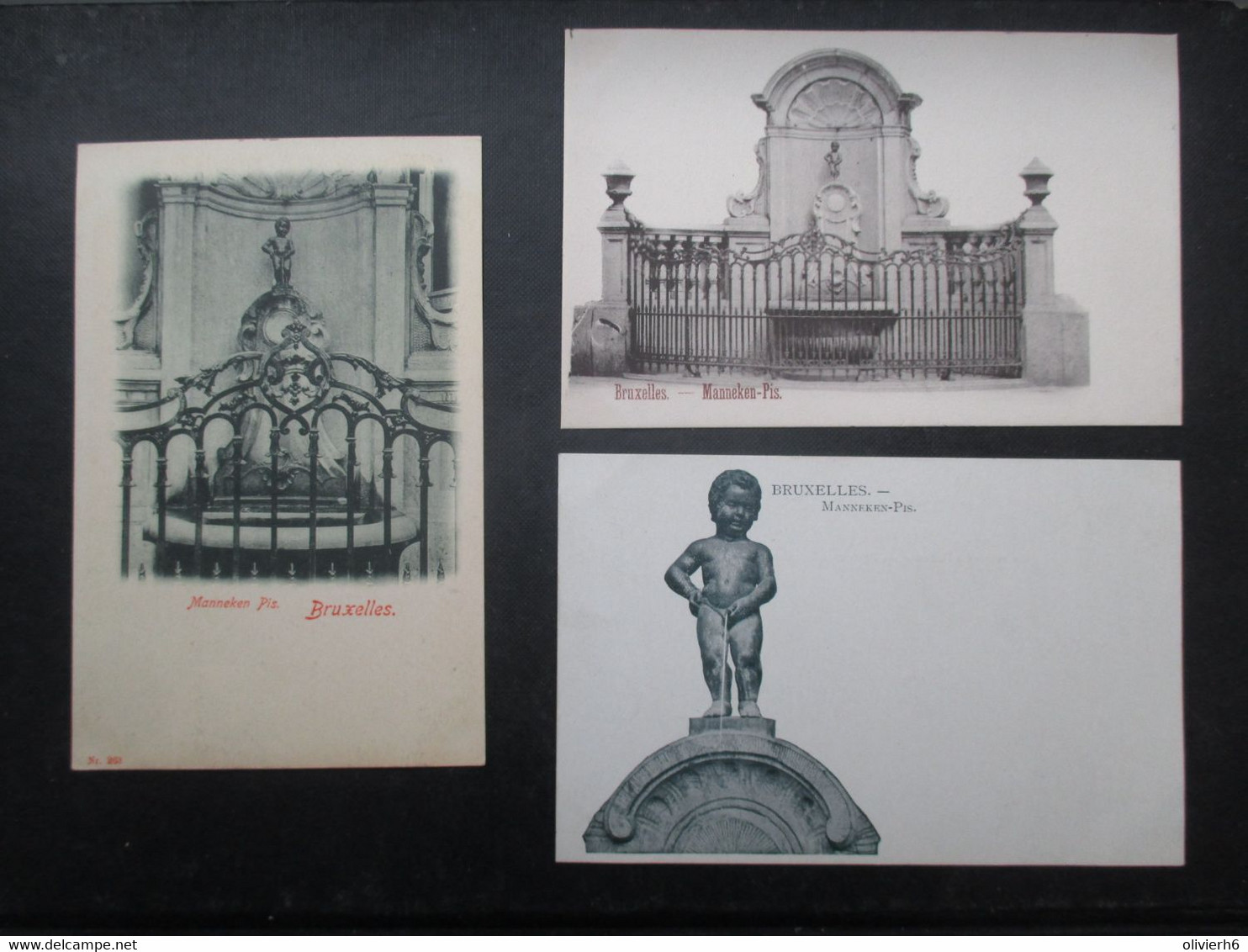 LOT 3 CP BELGIQUE (V2112) BRUXELLES (2 Vues) Manneken Pis - Sets And Collections