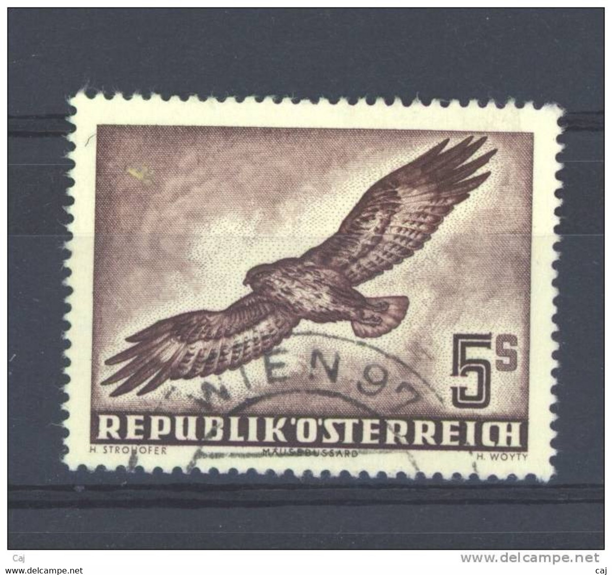 Autriche  -  Avion  -  1953  :  Yv  58. Mi  986  (o) - Gebraucht