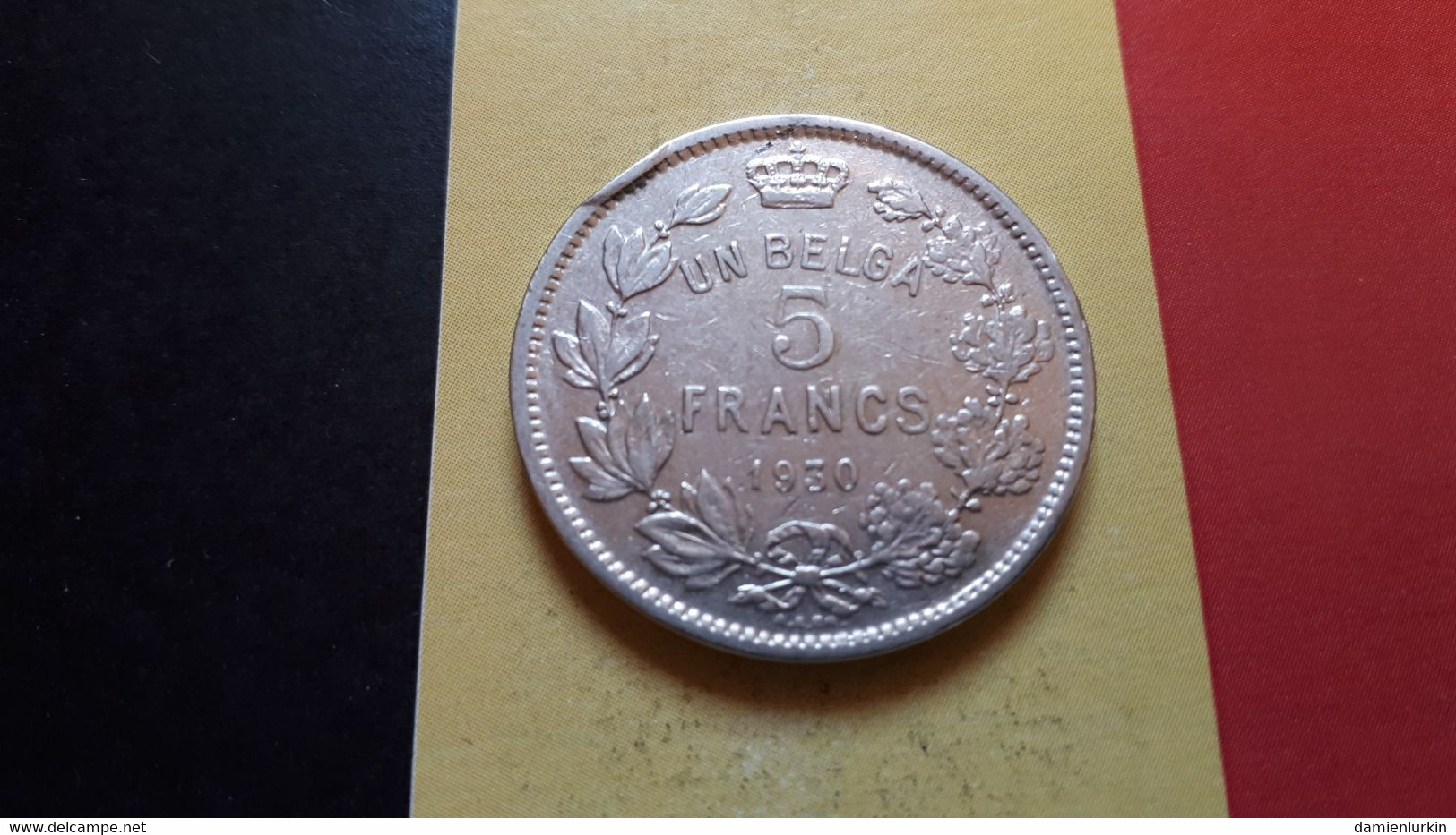 BELGIQUE ALBERT IER UN BELGA 5 FRANCS 1930 POSITION B - 5 Francs & 1 Belga