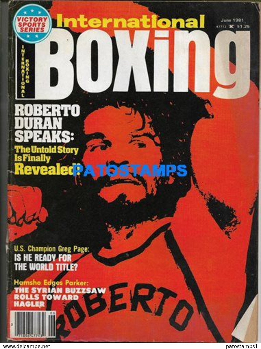 174356 SPORTS BOX REVISTA MAGAZINE BOXING INTERNATIONAL ROBERTO DURAN YEAR 1981 NO POSTCARD - Altri & Non Classificati