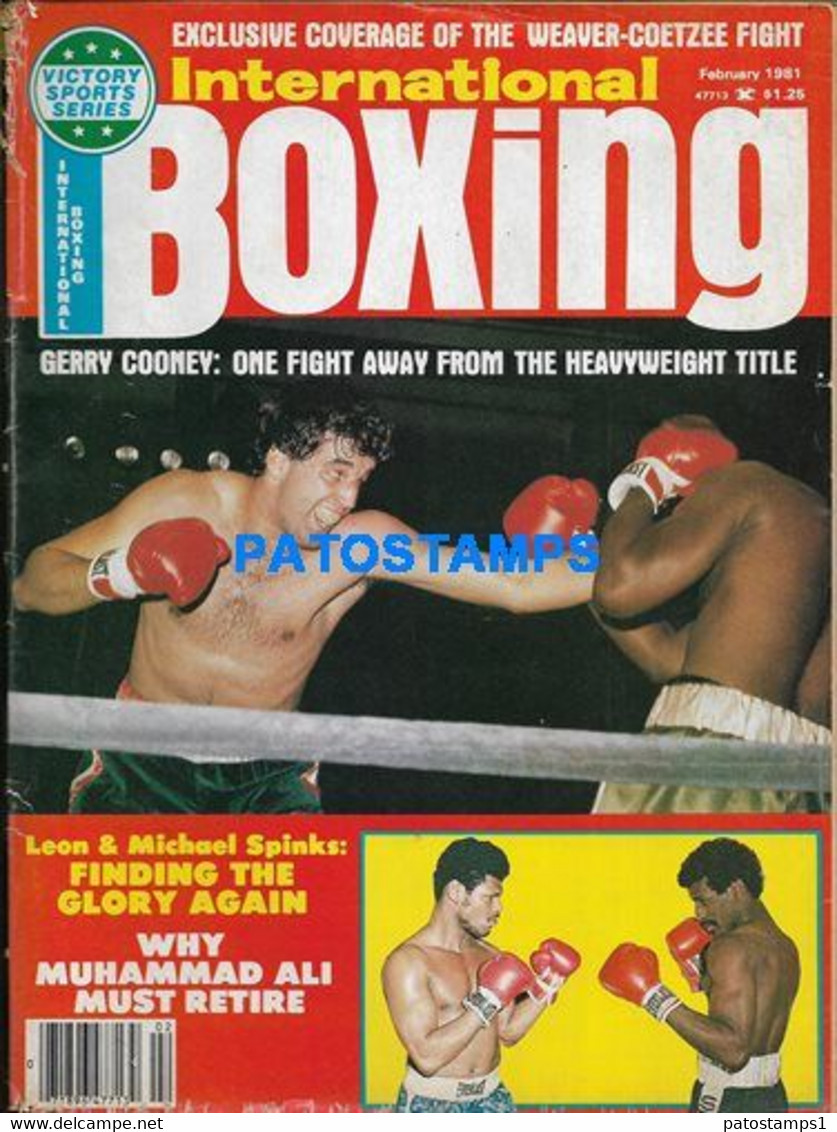 174357 SPORTS BOX REVISTA MAGAZINE BOXING INTERNATIONALGERRY COONEY - LEON & MICHAEL SPINKS YEAR 1981 NO POSTCARD - Otros & Sin Clasificación