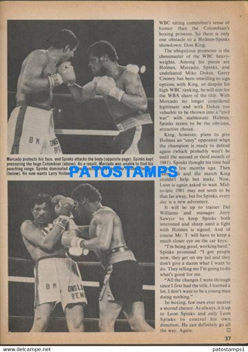 174357 SPORTS BOX REVISTA MAGAZINE BOXING INTERNATIONALGERRY COONEY - LEON & MICHAEL SPINKS YEAR 1981 NO POSTCARD - Andere & Zonder Classificatie