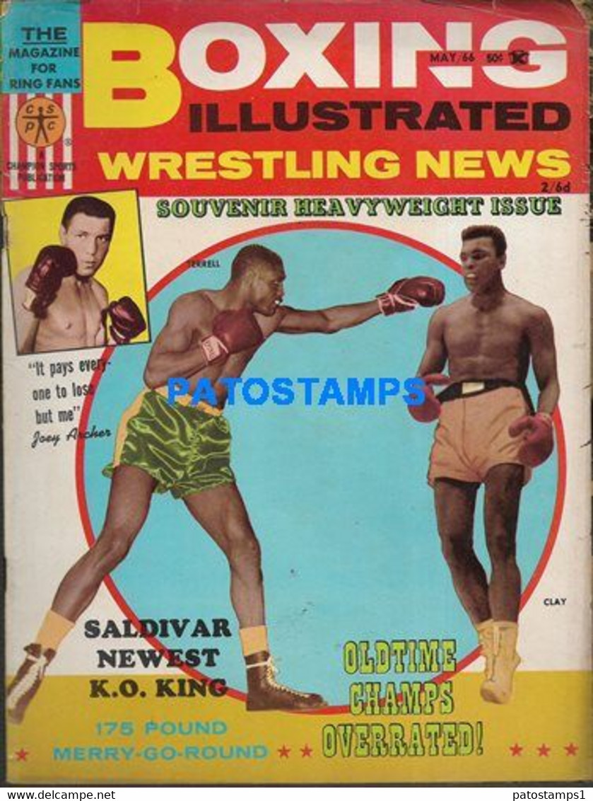 174358 SPORTS BOX REVISTA MAGAZINE BOXING INTERNATIONAL JOEY ARCHER SALDIVAR VS K.O. KING YEAR 1966 NO POSTCARD - Andere & Zonder Classificatie