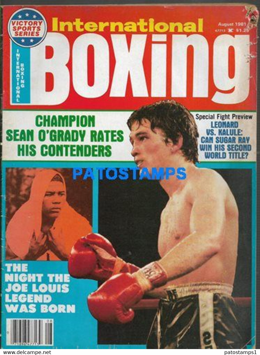 174359 SPORTS BOX REVISTA MAGAZINE BOXING INTERNATIONAL LEONARD VS KALULE YEAR 1981 DAMAGED  NO POSTCARD - Sonstige & Ohne Zuordnung