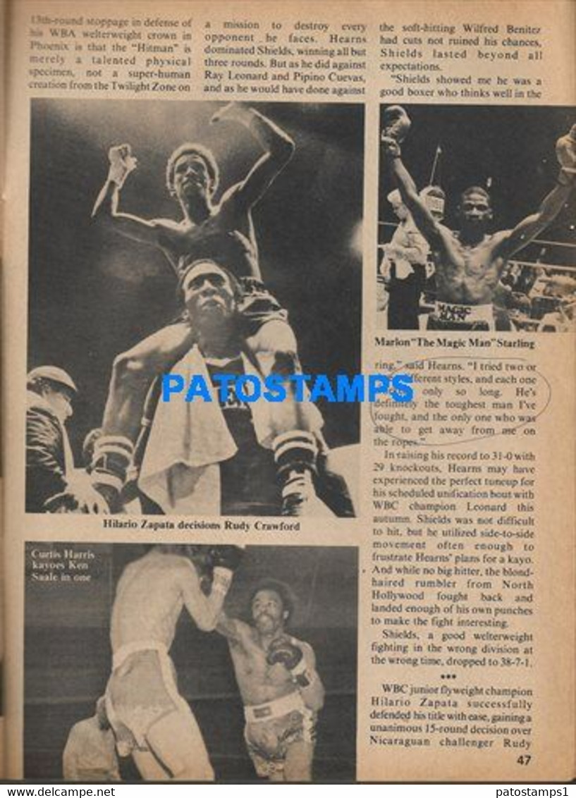 174359 SPORTS BOX REVISTA MAGAZINE BOXING INTERNATIONAL LEONARD VS KALULE YEAR 1981 DAMAGED  NO POSTCARD - Other & Unclassified