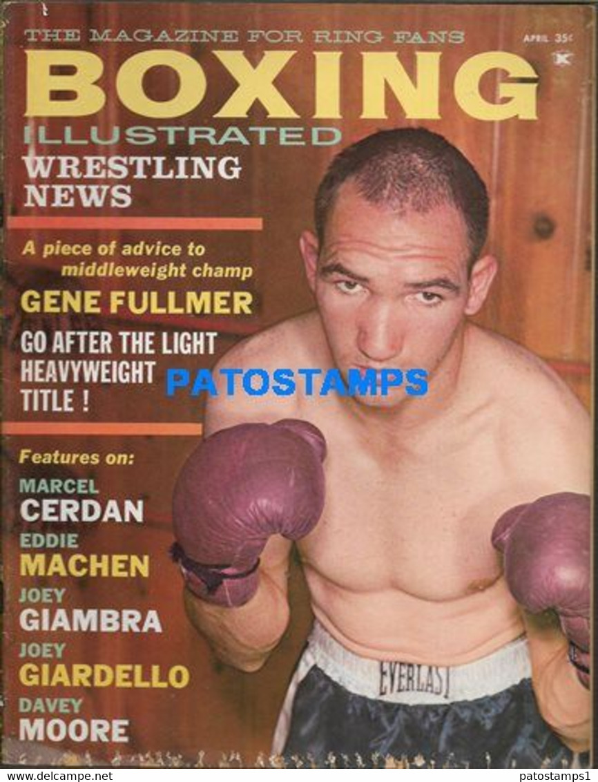 174362 SPORTS BOX REVISTA MAGAZINE BOXING ILLUSTRATED MARCEL CERDAN EDDIE MACHEN J GIAMBRA YEAR 1962 DAMAGED NO POSTCARD - Altri & Non Classificati