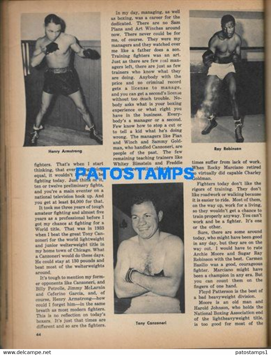 174363 SPORTS BOX REVISTA MAGAZINE BOXING WRESTLING ARCHIE MOORE ROCKY MARCIANO YEAR 1962 NO POSTCARD - Sonstige & Ohne Zuordnung