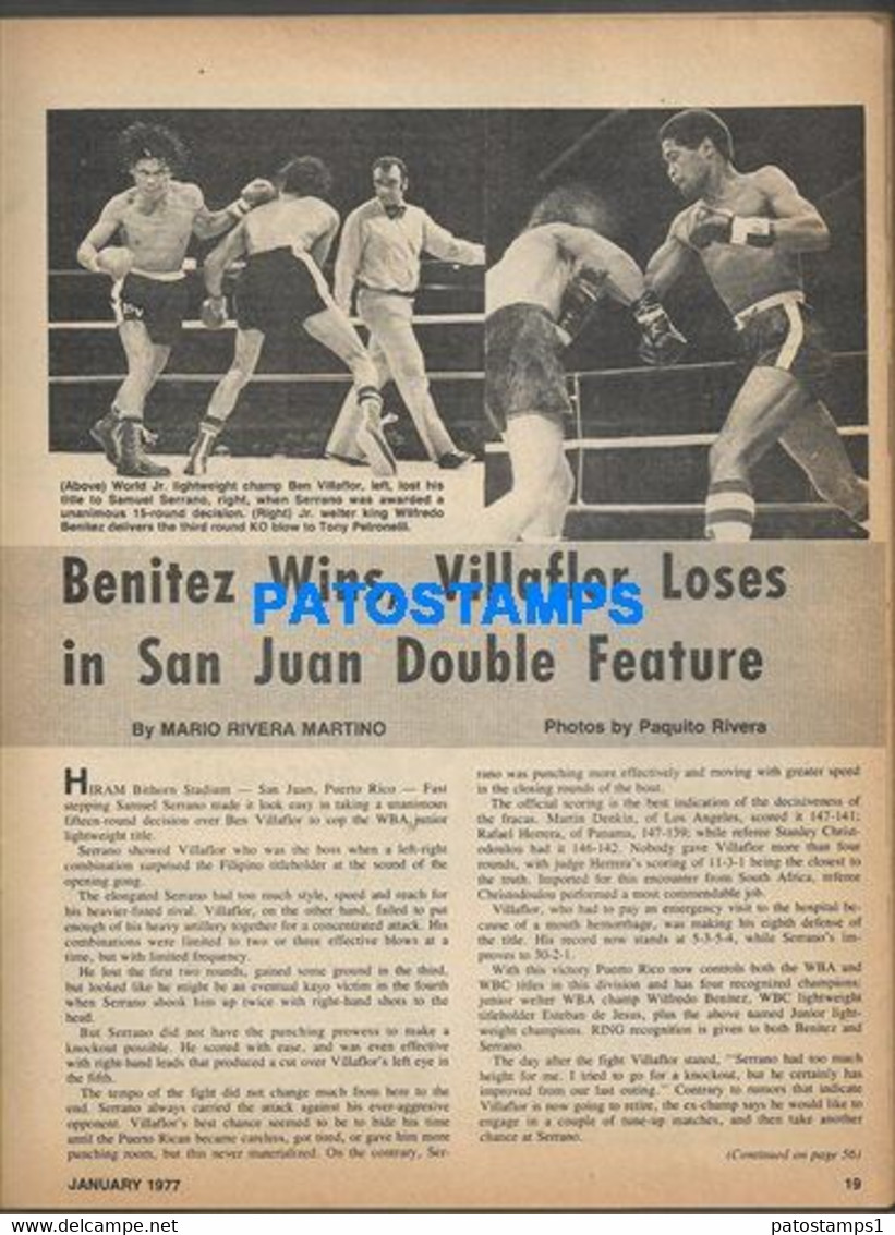 174373 SPORTS REVISTA MAGAZINE THE RING BOX FOREMAN DURAN - BOBICK CONTEH GALINDEZ CANTO YEAR 1977 NO POSTCARD - Other & Unclassified