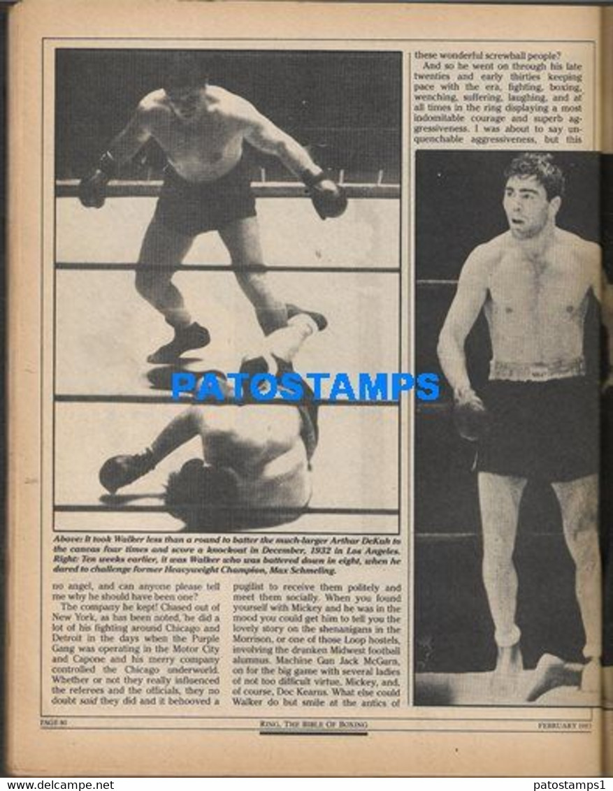 174376 SPORTS REVISTA MAGAZINE THE RING MICHAEL DOKES YEAR 1983 NO POSTCARD - Autres & Non Classés