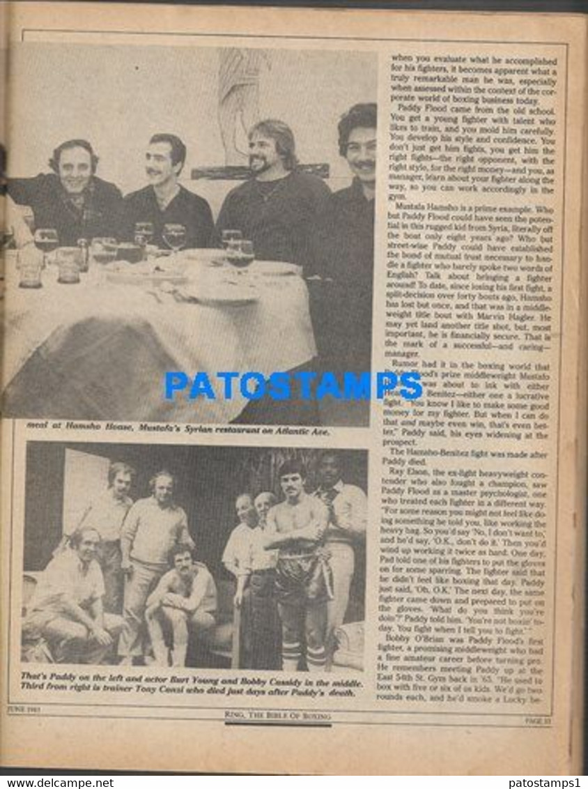 174378 SPORTS REVISTA MAGAZINE THE RING LUPE PINTOR - TONY AYALA YEAR 1983 NO POSTCARD - Sonstige & Ohne Zuordnung