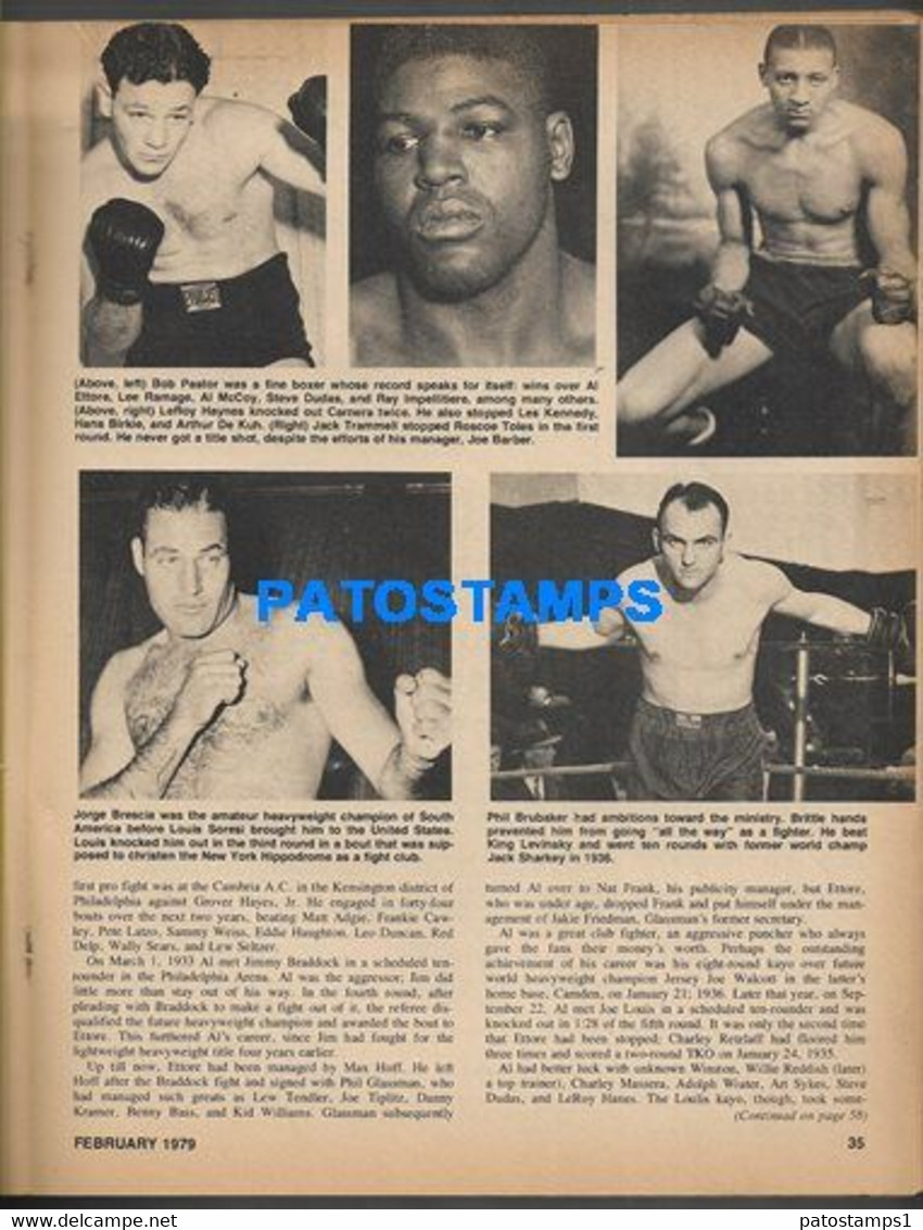 174381 SPORTS REVISTA MAGAZINE THE RING JOE LOUIS - LARRY HOLMES YEAR 1979 NO POSTCARD - Andere & Zonder Classificatie