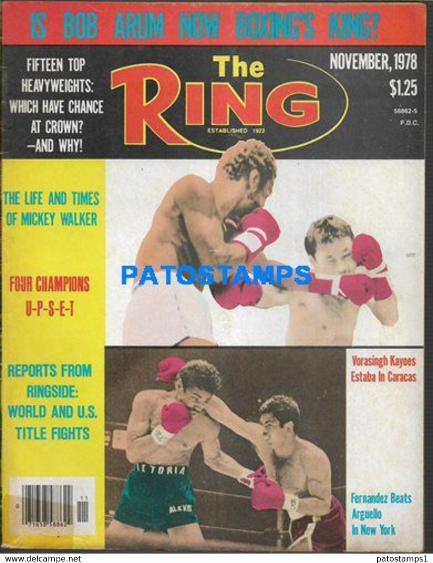 174384 SPORTS REVISTA MAGAZINE THE RING FERNANDEZ - ARGUELLO - MICKEY WALKER YEAR 1978 NO POSTCARD - Sonstige & Ohne Zuordnung