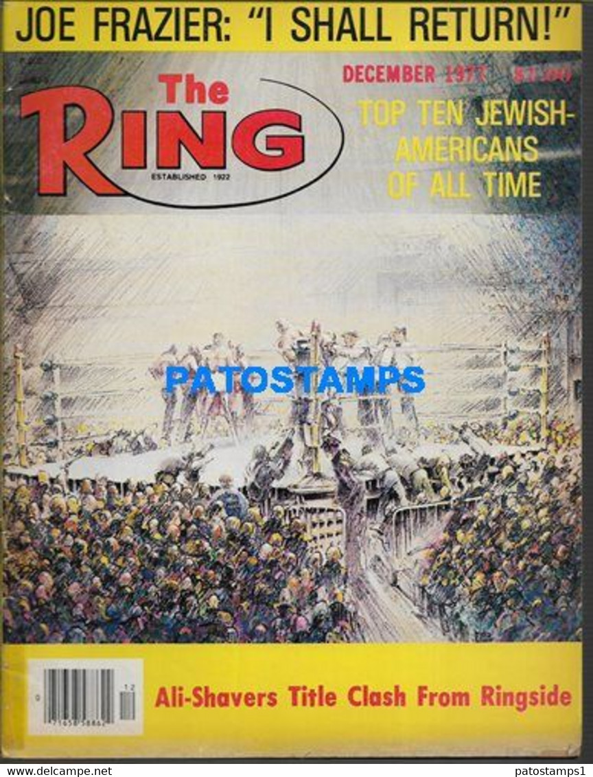 174385 SPORTS REVISTA MAGAZINE THE RING ALI - SHAVES TITLE JOE FRAZIER RETURN CLASH YEAR 1977 NO POSTCARD - Andere & Zonder Classificatie