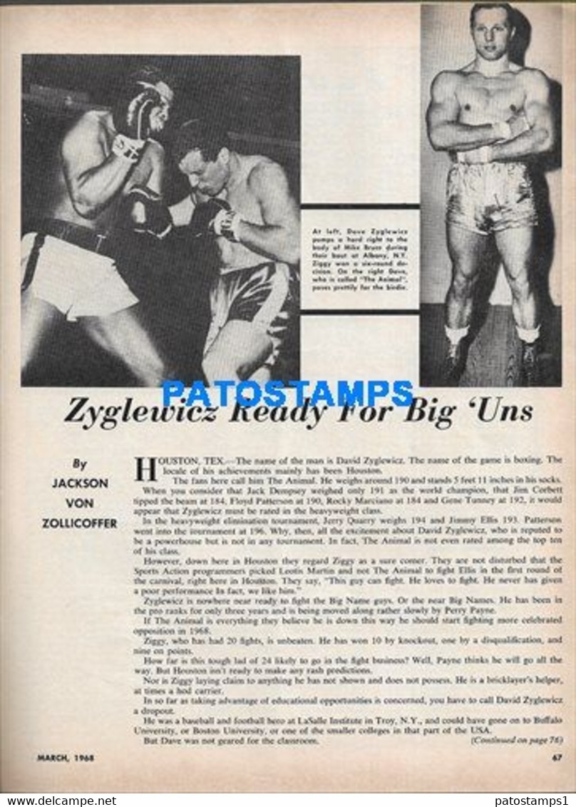 174391 SPORTS REVISTA MAGAZINE THE RING WORLD RATINGS JOE FRAZIER - JIMMY ELLIS YEAR 1968 NO POSTCARD - Otros & Sin Clasificación