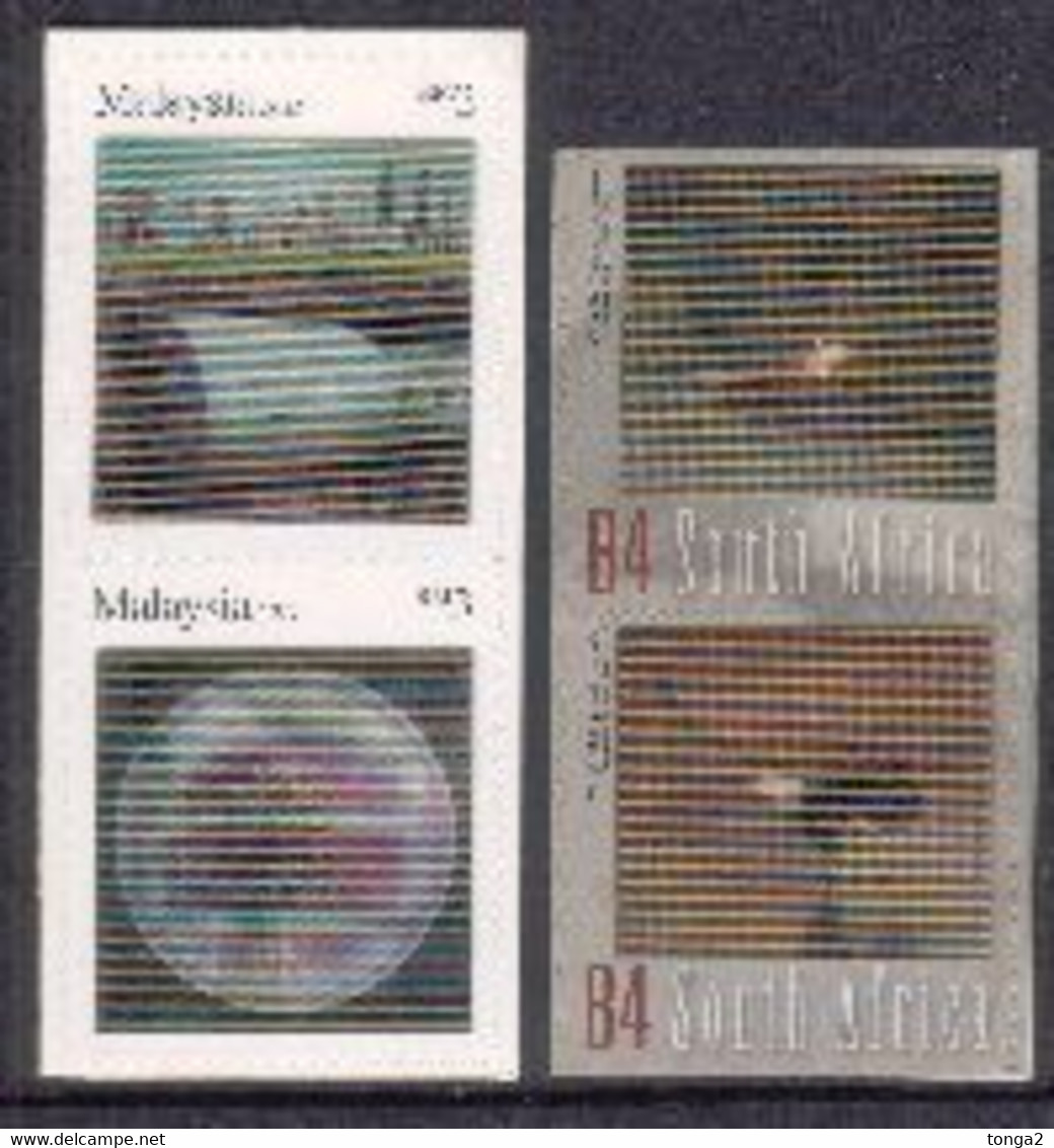 Malaysia & South Africa Pairs - Lenticular Motion Showing Movement - Unusual - Holograms