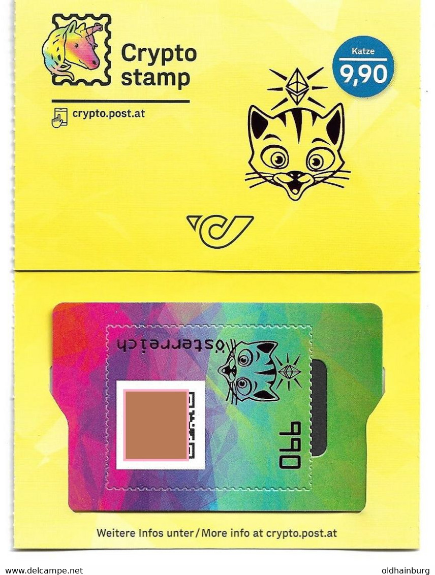 1910b: Crypto Krypto 3.1 Katze Gelb, Mit Originalhülle Und Token - Unused Stamps