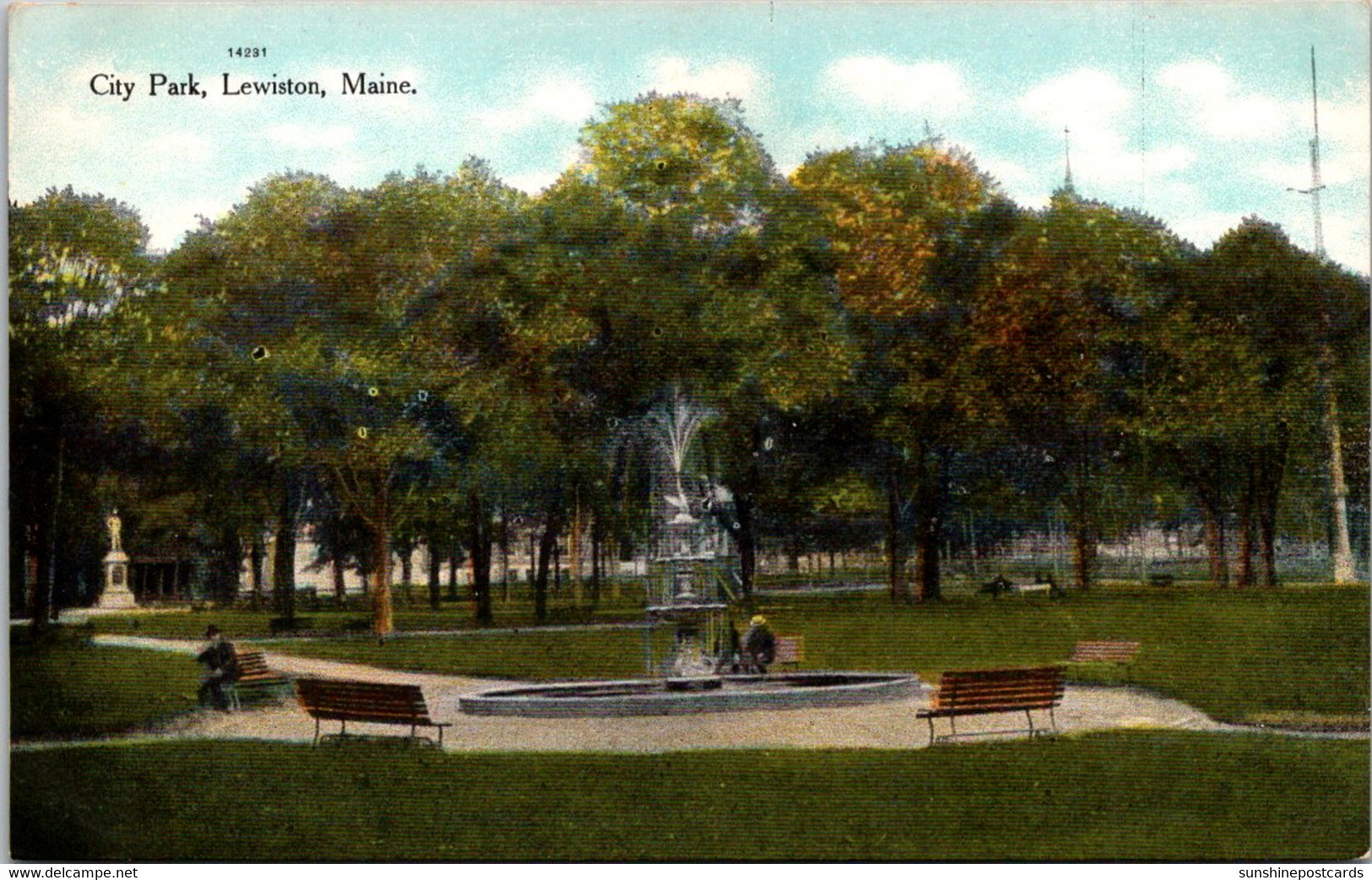 Maine Lewiston City Park 1911 - Lewiston