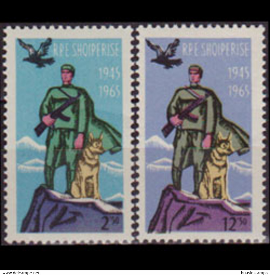 ALBANIA 1965 - Scott# 807-8 Frontier Guards Set Of 2 MNH - Albania