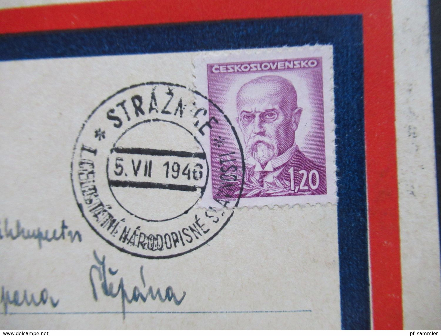 CSSR 1945 / 46 Propaganda PK Byli Jsme A Budem Michel Nr.465 Mit SST Straznice 5.12.1946 - Covers & Documents