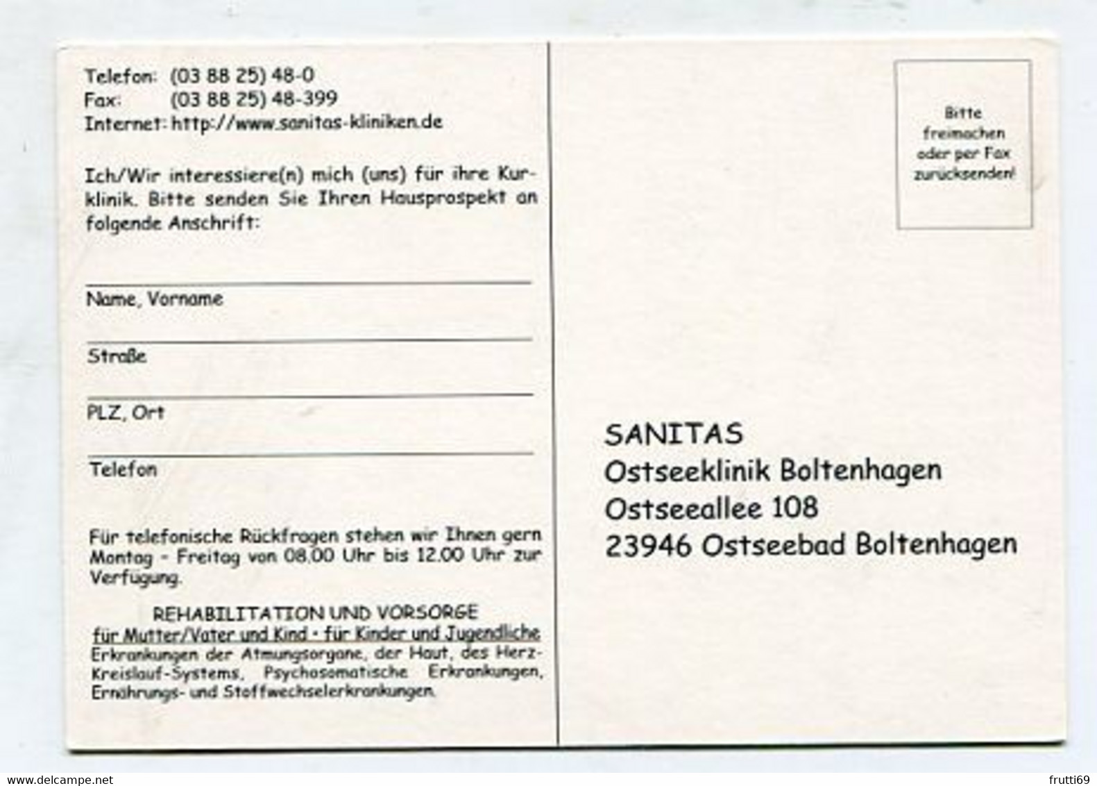 AK 010795 GERMANY - Boltenhagen - Ostseeklinik - Boltenhagen