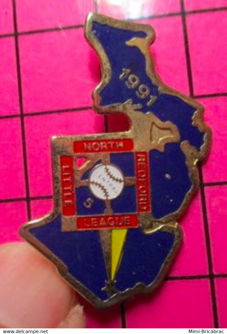 412c Pin's Pins / Beau Et Rare / THEME : SPORTS / BASE-BALL LITTLE LEAGUE NORTH REDFORD 1991 - Honkbal