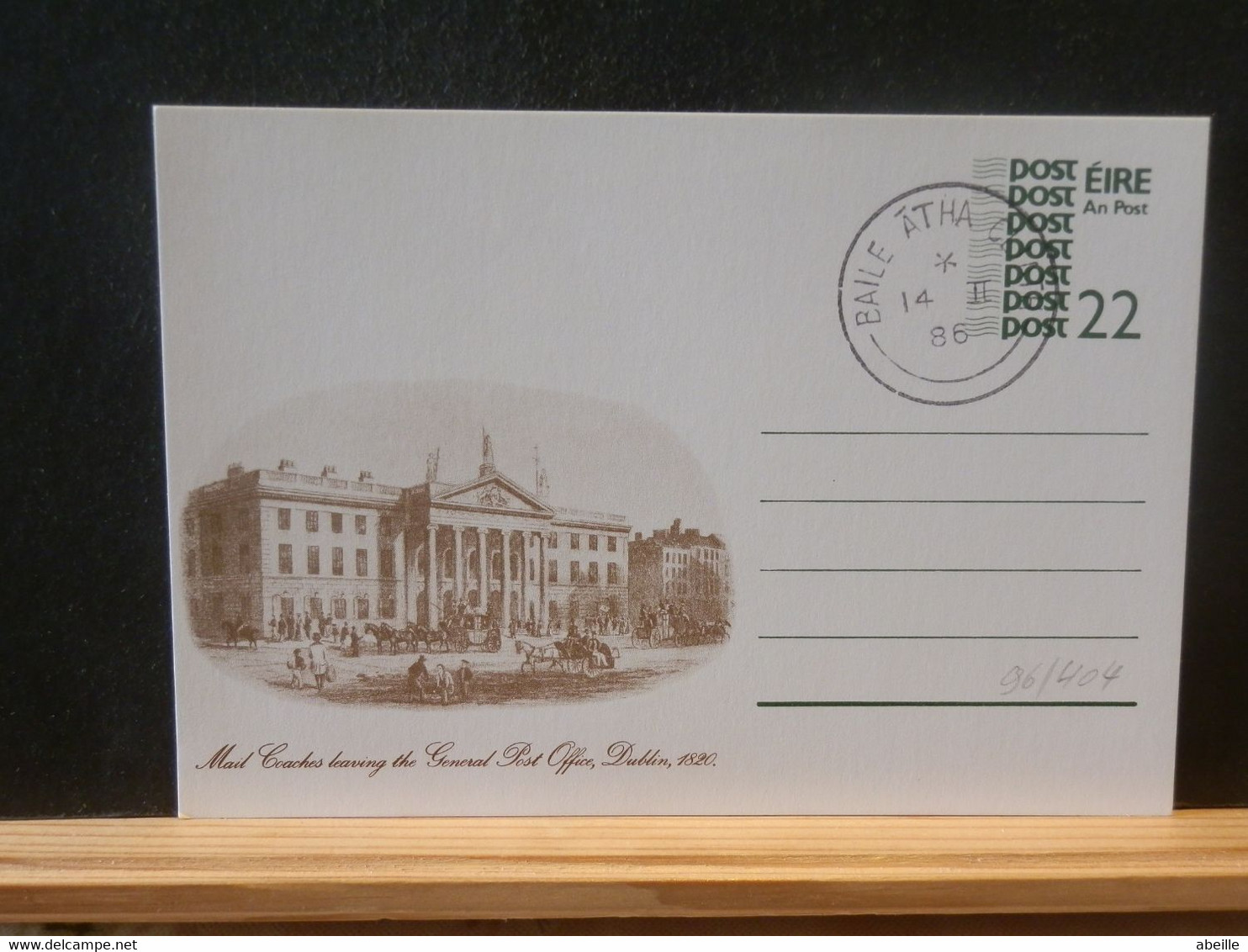 96/404  CP EIRE 1986 - Postal Stationery
