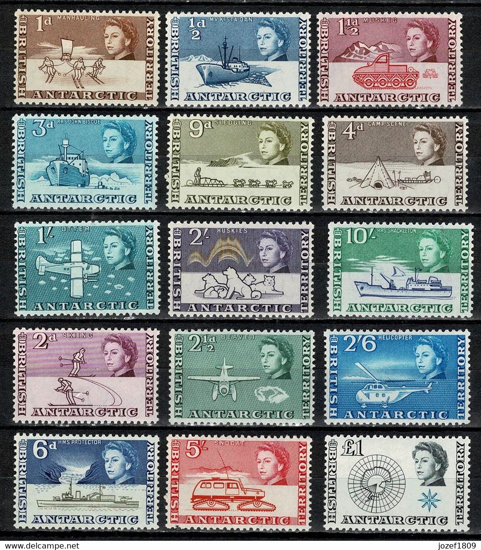 British Antarctic Territory (BAT) 1963 Arctica And Antarctica  Rare Full Set - Other & Unclassified