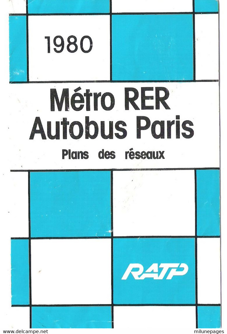 Plan Des Réseaux Métro RER Autobus De Paris En 1980 - Europa