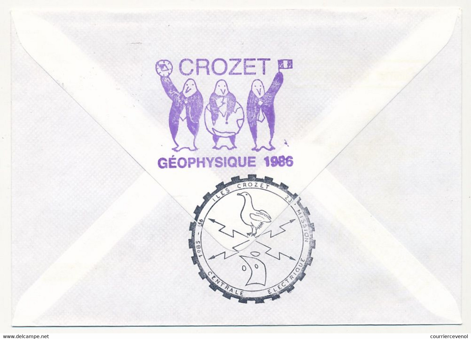 TAAF - Env. Affr 2,30 Botula Plumosa, OMEC Alfred Faure Crozet 5/4/1986 + Patrouilleurs Albatros + Divers - Storia Postale