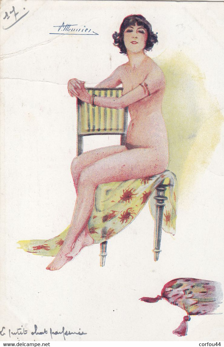 ILLUSTRATEUR  Suzanne MEUNIER : Jeune Femme Nue "La Jolie Pose" - Vers 1925 - Carte érotique - Meunier, S.