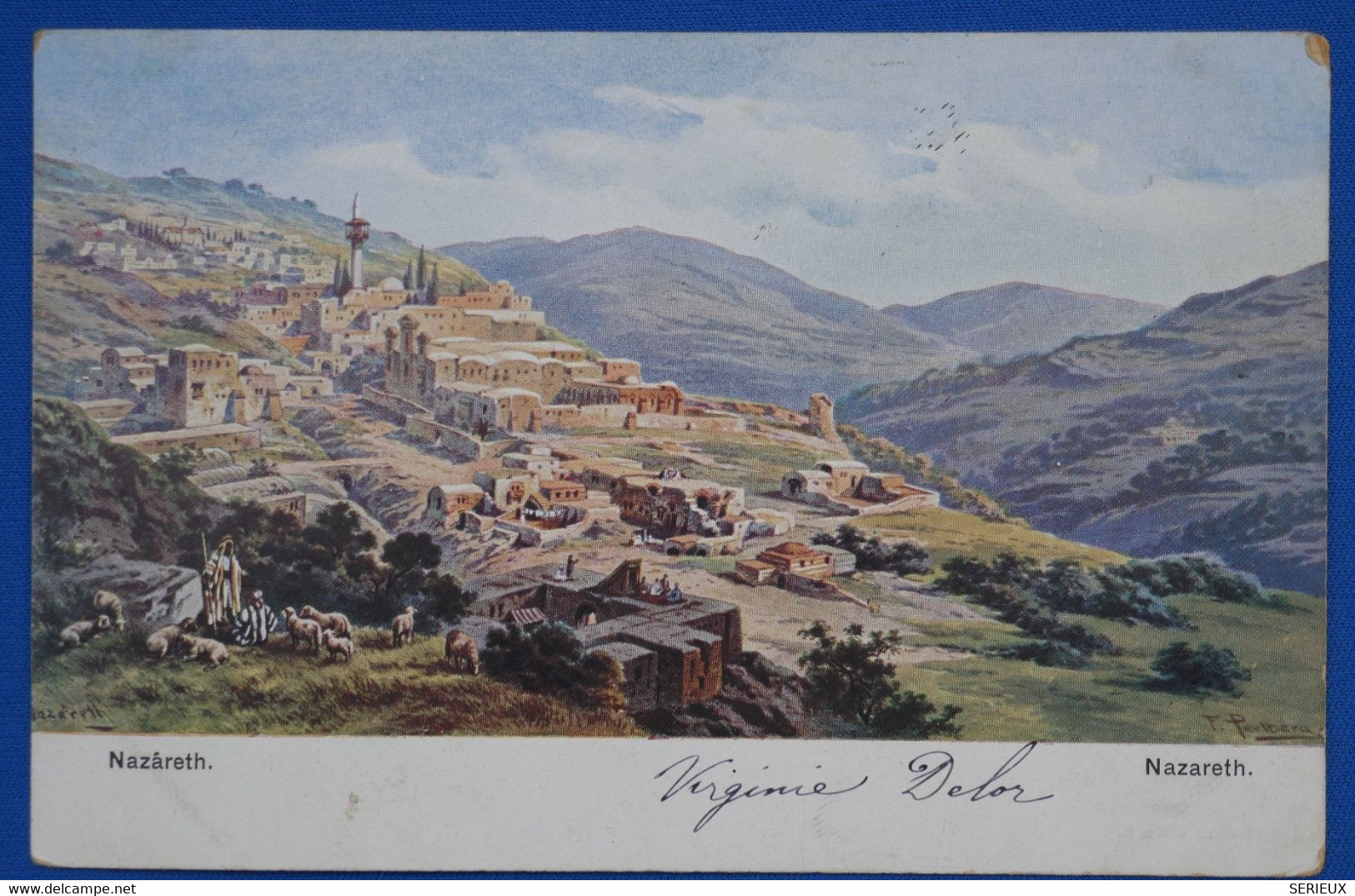 N18 SYRIE LEVANT BELLE CARTE 1910 BEYROUTH POUR PERTH ECOSSE + NAZARETH + AFFRANCHISSEMENT INTERESSANT - Storia Postale