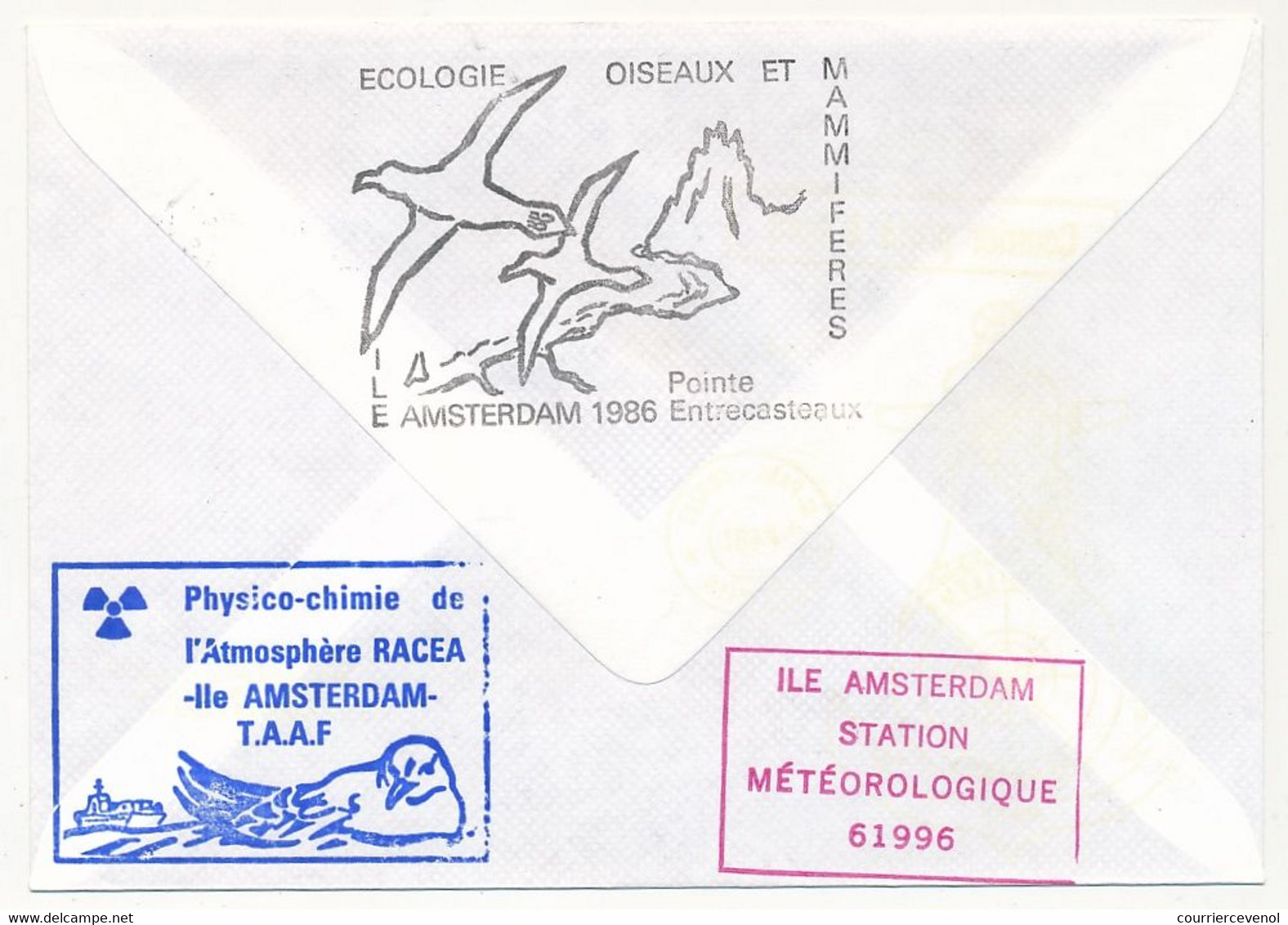 TAAF - Env. Affr 6,20 Encopodium Saururus, OMEC Martin De Vivies 29/4/1986 + Patrouilleurs Albatros + Divers - Lettres & Documents