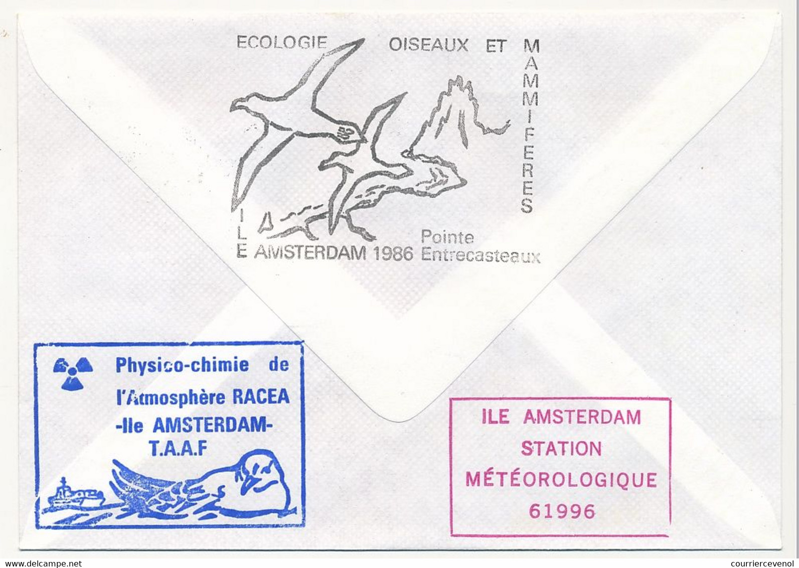 TAAF - Env. Affr 2,10 BCA VAR A608, OMEC Martin De Vivies 29/4/1986 + Patrouilleurs Albatros + Divers - Briefe U. Dokumente