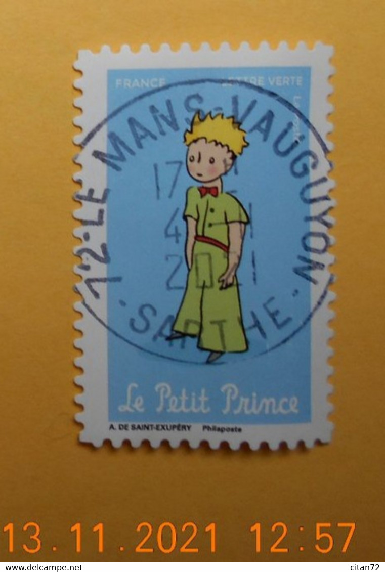 FRANCE 2021 CL064  DU CARNET   LE PETIT PRINCE   75 Ans   CACHET ROND ( A Voyagé ) - Used Stamps