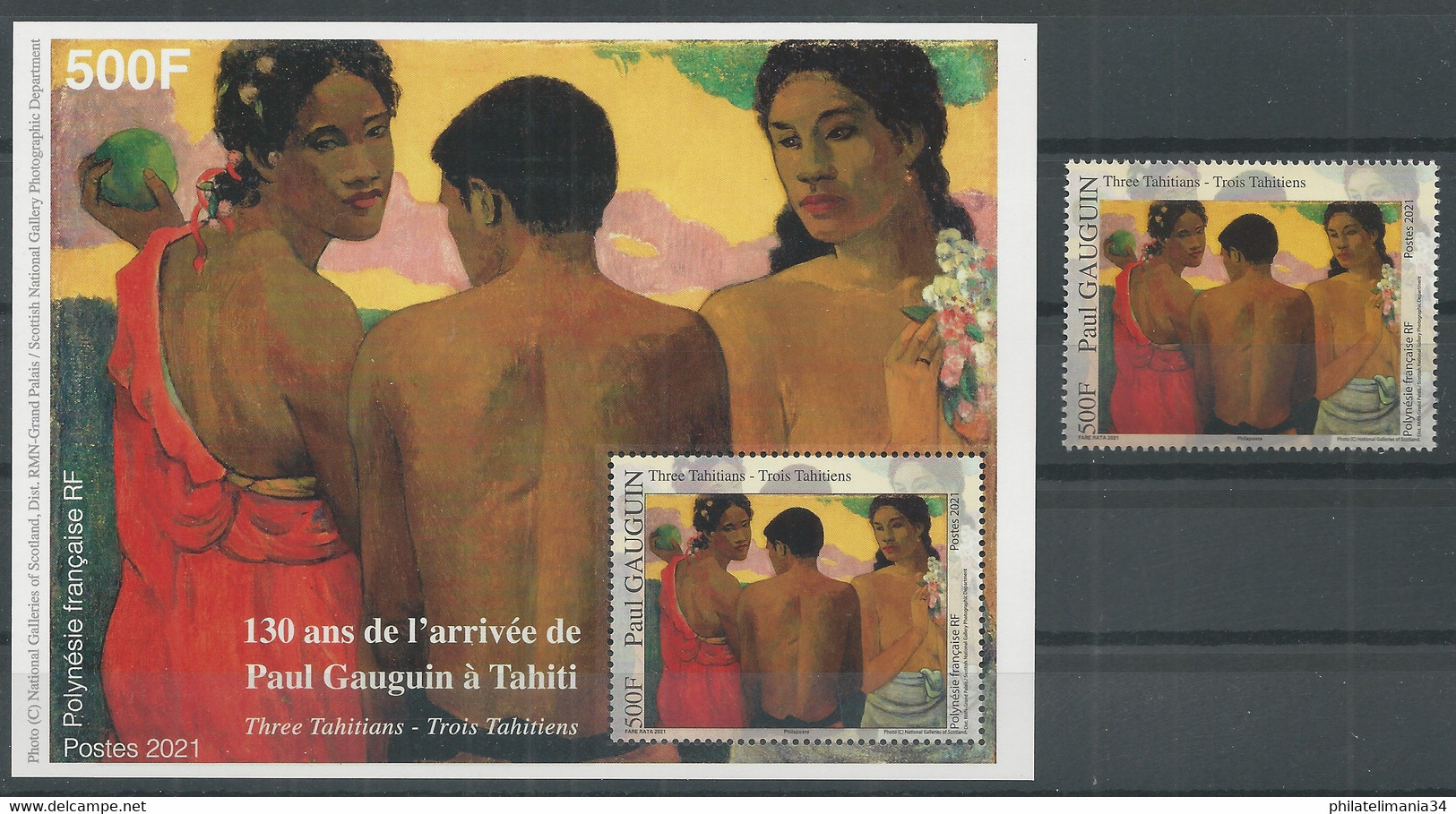 Polynésie Française 2021 - 130 Ans De L'arrivée De Paul Gauguin à Tahiti - Nuovi