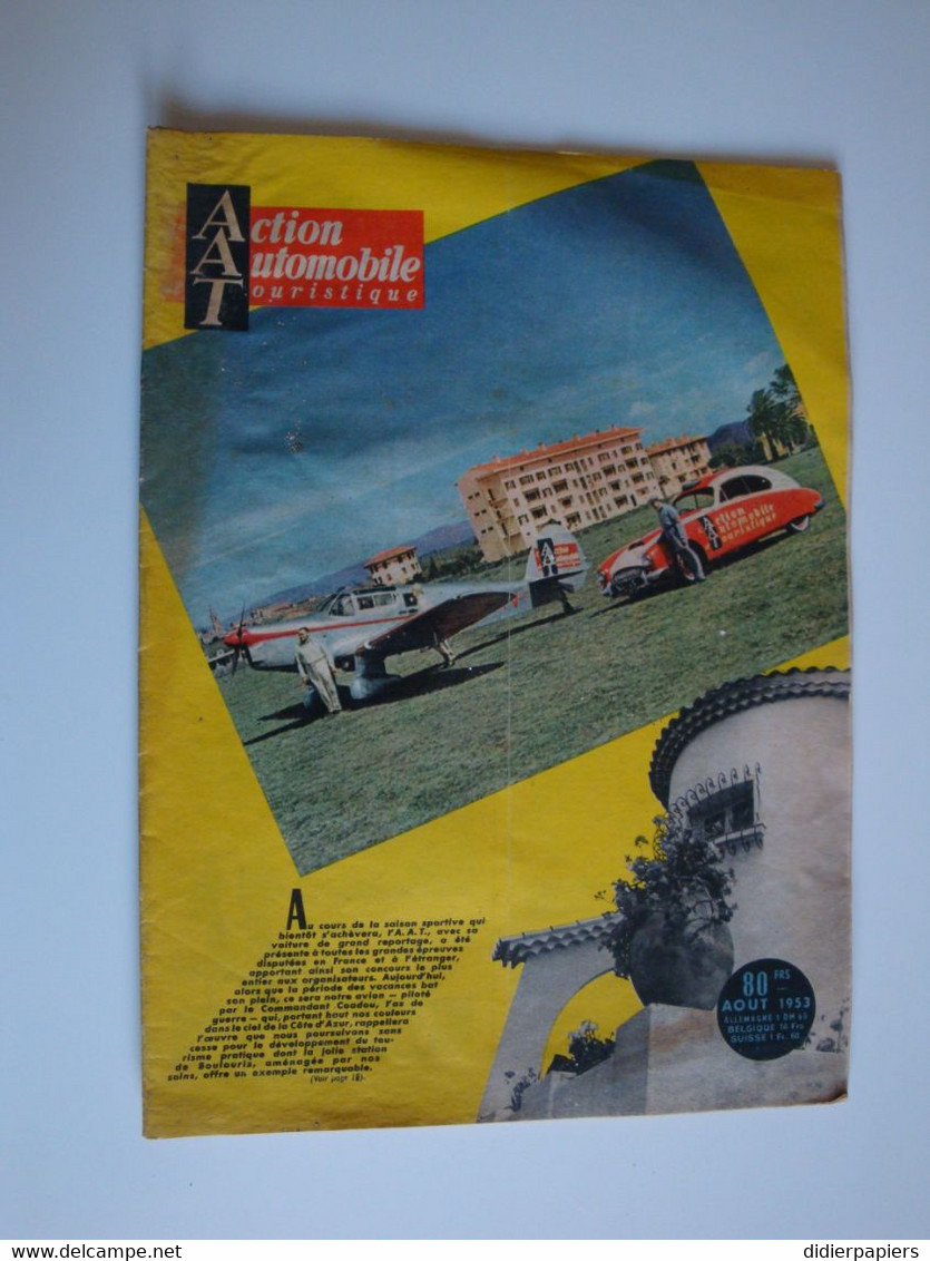 2 Revues Action Automobile Touristique 1953, 12 Heures De Reims,Tour De France En 3 étapes,l'usine Vespa,Panaméricaine. - Auto/Motor