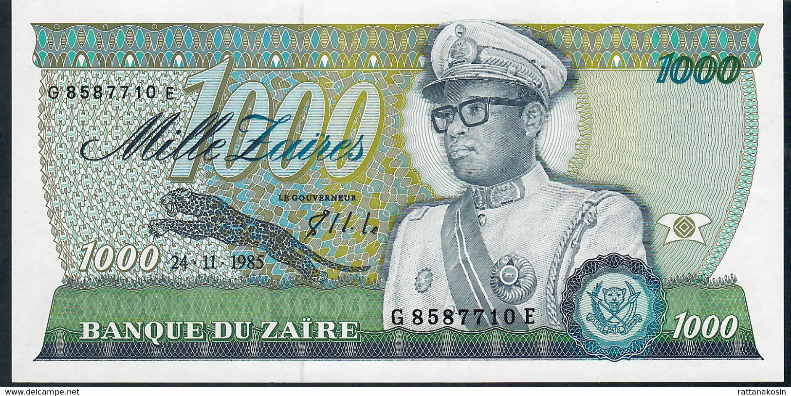 ZAIRE P31a 1000 ZAIRES 1985 #G/E UNC. - Zaïre