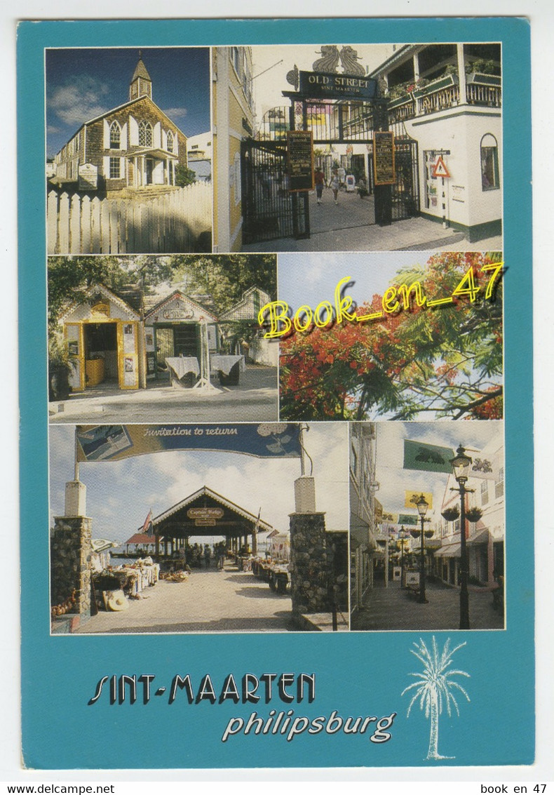 {61341} Antilles Néerlandaises , Sint Maarten , Saint Martin Philipsburg , Multivues ; Divers Aspects - Saint-Martin