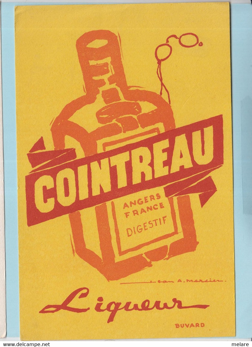 Buvard Liqueur D'angers Digestif Alcool COINTREAU Illustrateur Mercier 21 - Liquor & Beer