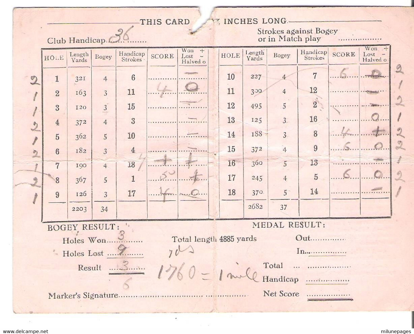 St Deiniol Golf Club Bangor North Wales Rules For Bogey And Match Play Under Handicap Ladies'section 1932 - Altri & Non Classificati