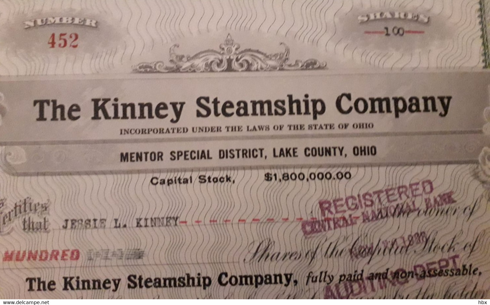 The Kinney Steamship Company - Navegación