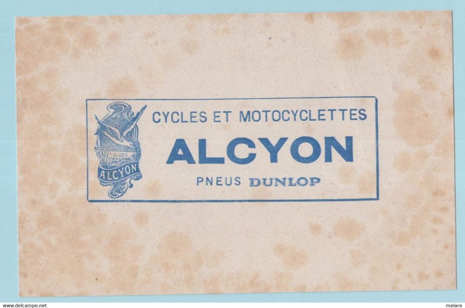 Buvard Cycle Vélo Motocyclettes ALCYON Dunlop   21 - Bikes & Mopeds