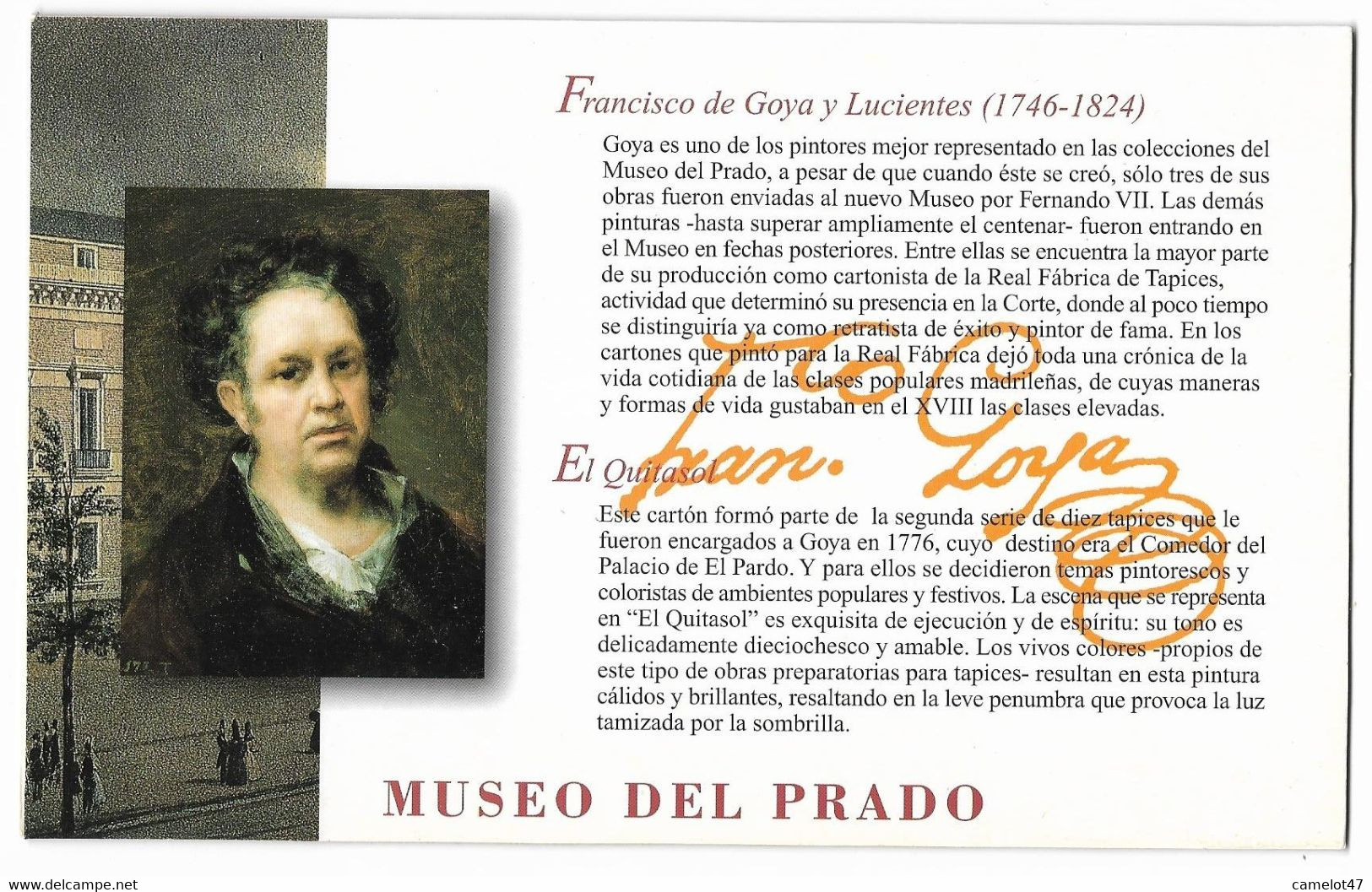 Spain Goya "El Quitasol" Painting, 100 Pta, Private, Limited Edtion In Folder # P-128 Folder - Pintura