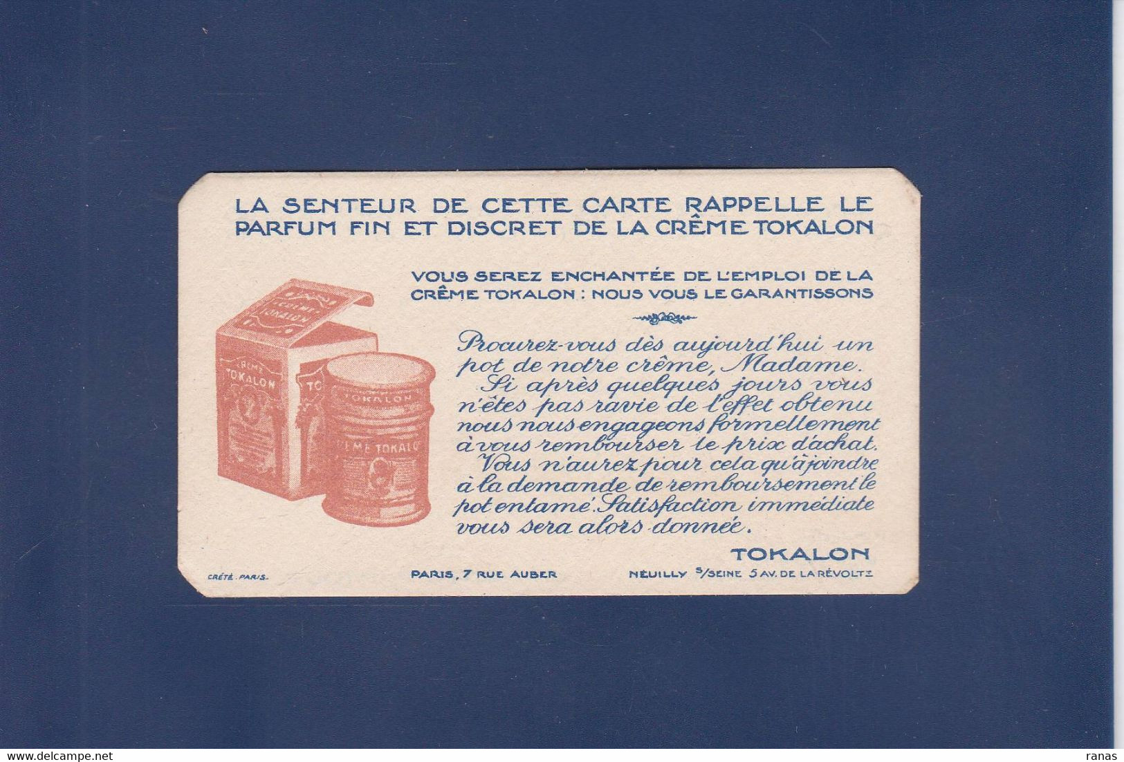 Parfum Carte Parfumée TOKALON Alsace - Antiquariat (bis 1960)